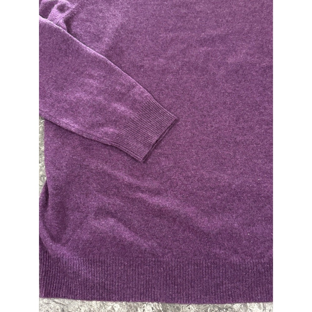 Club Room Luxury 100% Cashmere V-Neck Sweater Amethyst Purple Men's Size M NEW - Picture 5 of 9